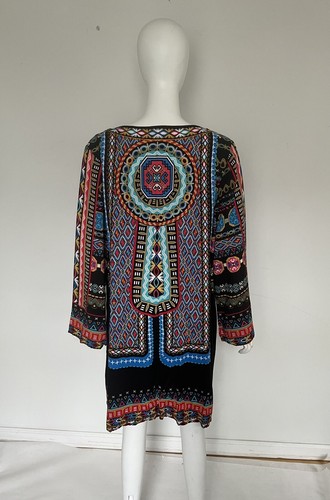 Flying Tomato tunic dress NWOT Women Size XXL Plus Long Sleeve Black - Picture 3 of 10