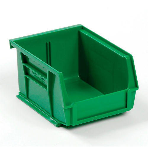 Paquete de 6 contenedores de almacenamiento 5-3/8x4-1/8x3 pulgadas VERDE plástico piezas pequeñas pila de contenedores - Imagen 1 de 1