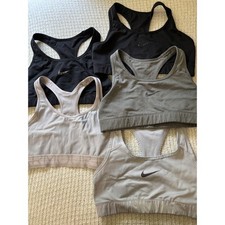 Nike Under Armour Sports Bra Lot 5 M Racerback Dri-FIT Workout Gym Activewear