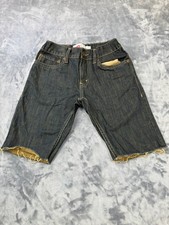 Levi s 511 Boys Shorts Sz 12 Reg W 26 Blue Slim Fit Distressed Cotton Denim Cut