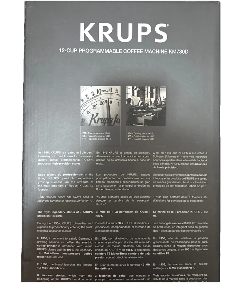 Krups 12-CUP PROGRAMMABLE COFFEE MAKER KM730D50-Works Great In Box Free Shipping - Image 2 of 4