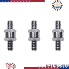 3pcs 10mm Non-Return One Way 3/8" Air Fuel Oil Check Valve Diesel Gas