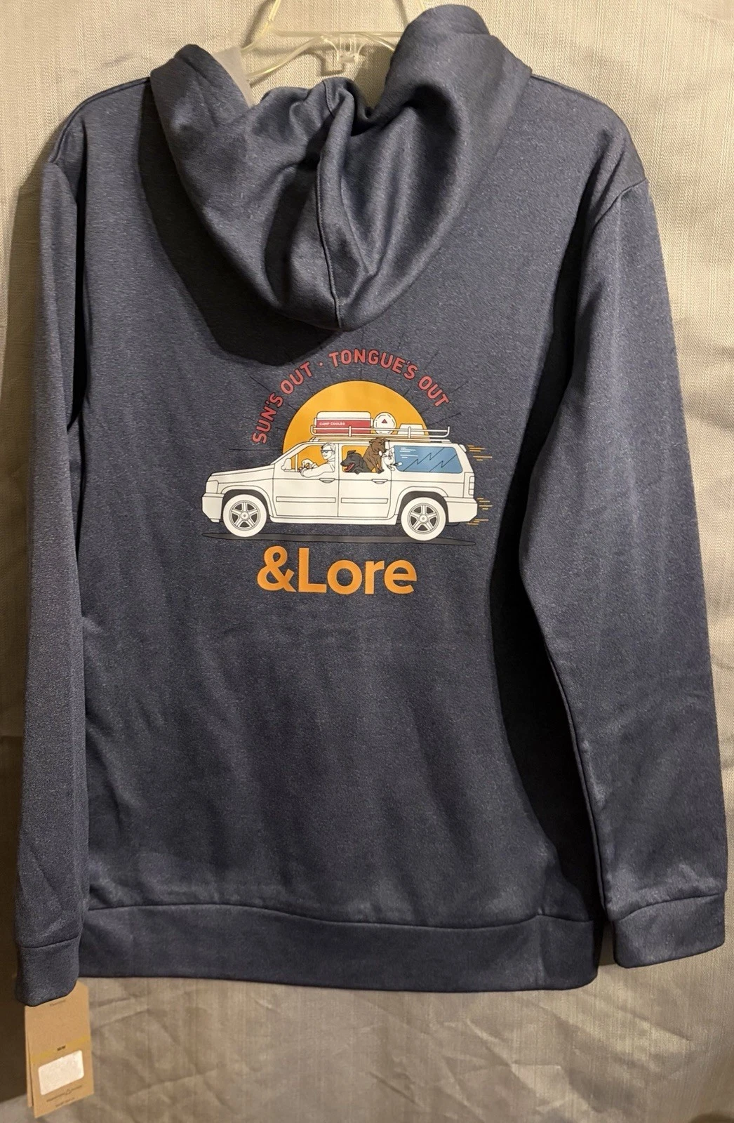 &Lore Hoodie Jacket w/Dogs In SUV Logo Size Medium New image 1
