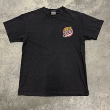 Santa Cruz Skateboards Mens Medium Black Smoking Joint T-Shirt Y2K Grunge Surf