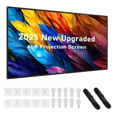 ALR Projector Screen, 4K Movie Projector Screen 16:9 HD Foldable Anti-Crease ...
