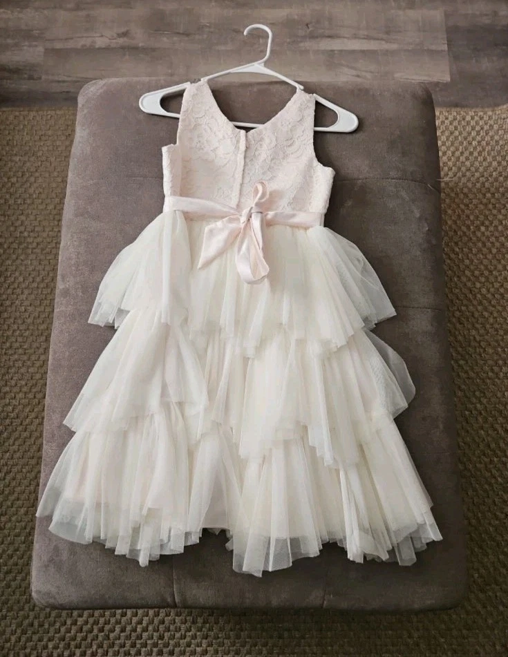 strapless open back dress Princess Off The Shoulder Yellow Girl Pageant Lace Flower Girls Dresse main image 1