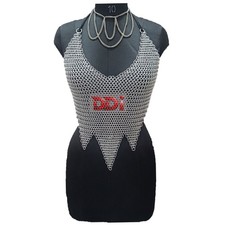 Aluminum Chainmail Top Handmade Lightweight Armor for Women Cosplay Party Wear