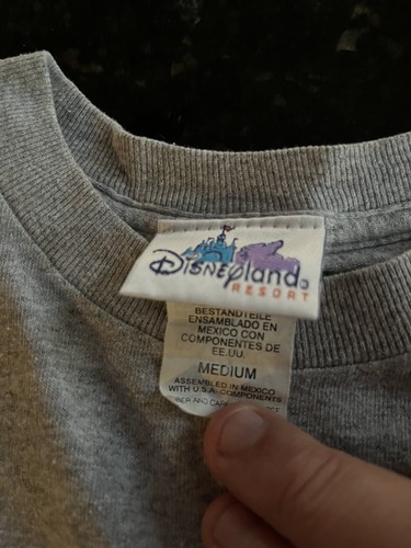 Vintage Disney Disneyland Resort Gray 2004 Whole New World T shirt youth Medium - Picture 4 of 6