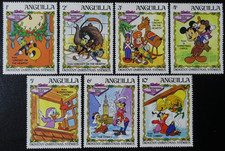 TIMBRES de ANGUILLA - WALT DISNEY - NOËL N°506/512 NEUF ** LUXE MNH