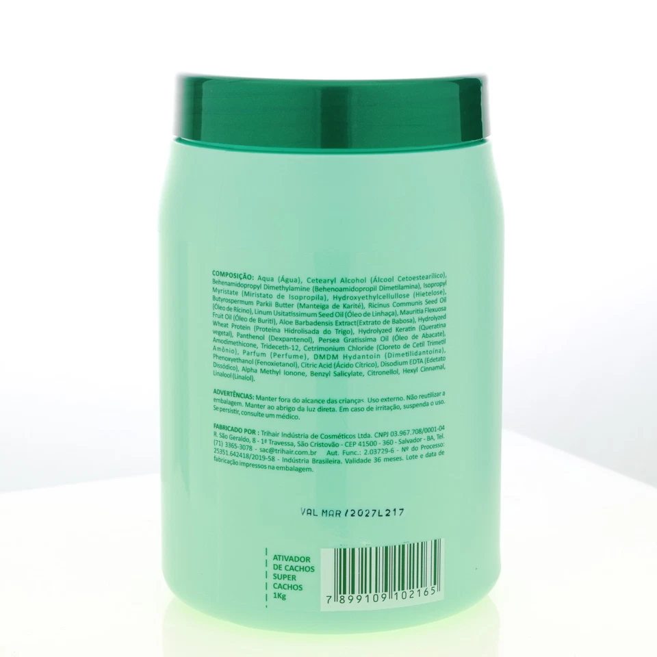 Trihair Biovegetais Super Curl Activator 35.27Oz – Defines, Hydrates - Image 4 of 4