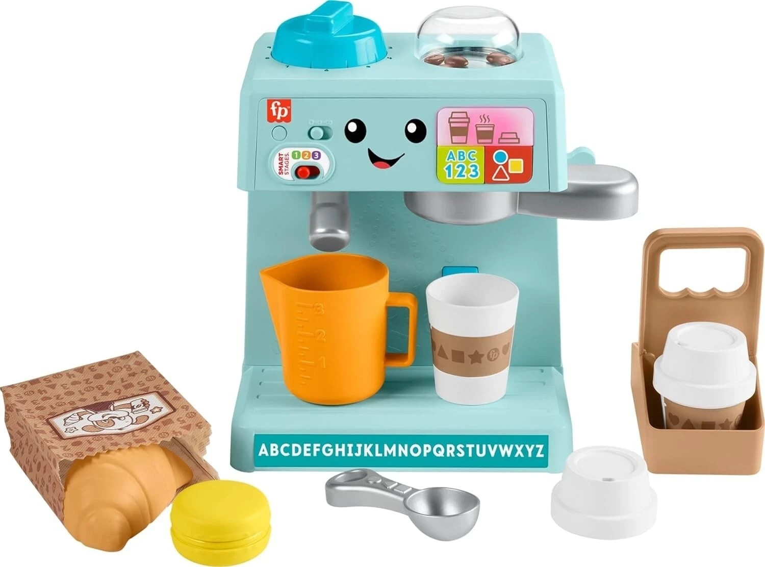 Fisher-Price Laugh & Learn Learn & Serve Coffee Cafe Playset & 10 Play Pieces