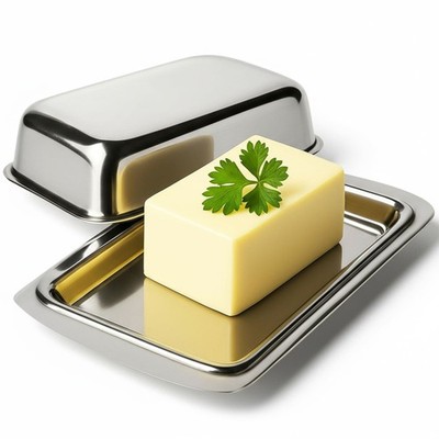 Butterdose Edelstahl Butterglocke Butterschale Butterbehälter Butter Dose Deckel