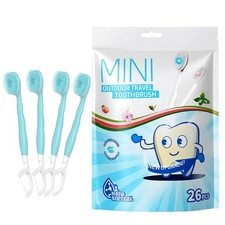 Mini Brushes-Disposable Toothbrushes with Toothpaste  Tongue Scraper  Picks...