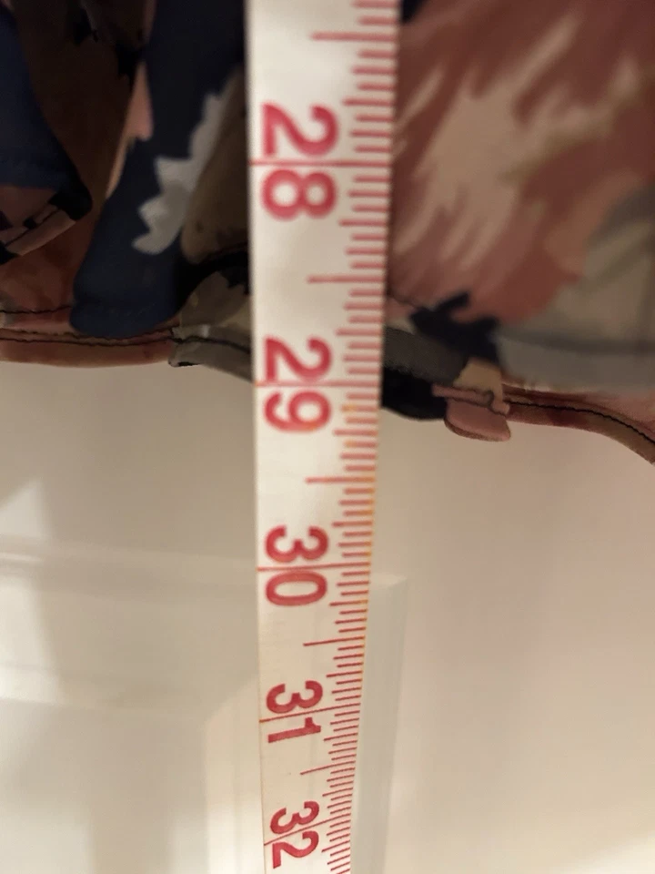 Falda Chaps Floral Azul Marino Rosa Gasa Volantes Para Mujer Forrada en Niveles Talla 1X Boho Foto 4 de 4