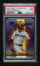 2021 Topps Finest Flashbacks Prism Refractor 21/35 Jazz Chisholm PSA 9 MINT 0rm0