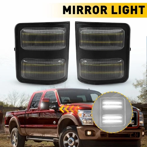 Pair Side Mirror Turn Signal Light Len Best For 08-16 Ford F-250 F-350 F250 F350