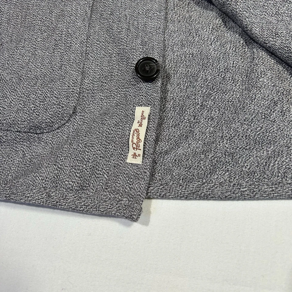 Original Penguin Men’s Shirt Jacket Size Small Gray Herringbone Cotton Blend - Image 2 of 4