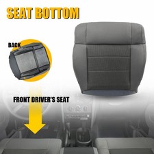 For 2007-2010 Jeep Wrangler Front Driver Cloth Bottom Interiors Seat Cover Gray