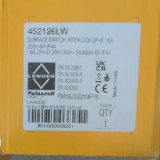 Palazzoli Surface Switch Interlock 2p + E 16a Commando Socket