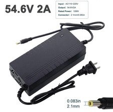 54.6V 2A Charger for 48V Li-ion Lithium Battery Batterie DC 5.5x2.1mm Plug US