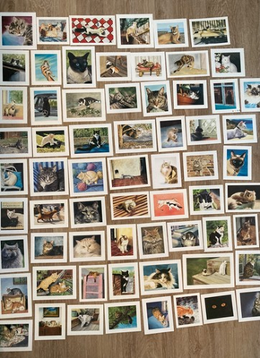 #ad 65 Drew Strouble Cat Art Prints Catalog Wholesale Lot NOS Offset Lithographs $65.00