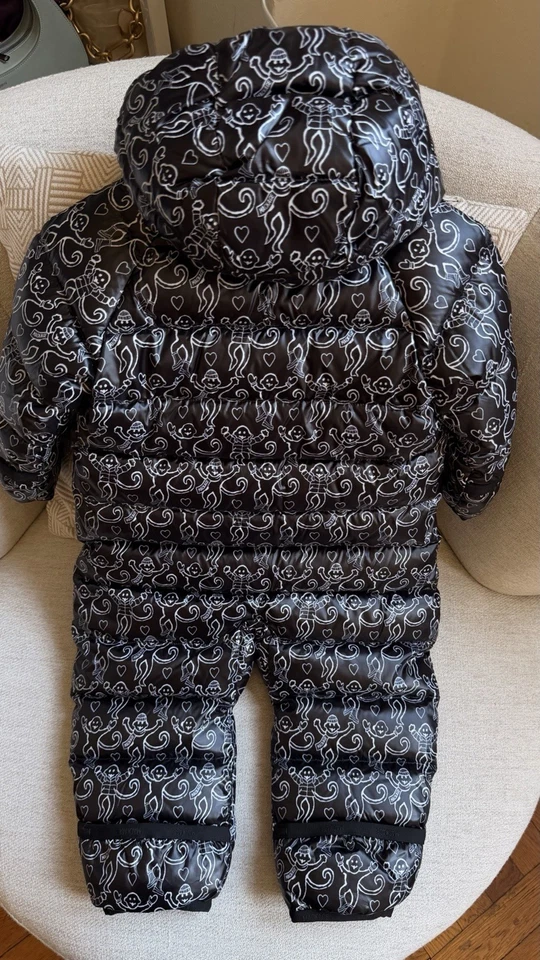 Mackage x Roller Rabbit Kids Baby Down Snowsuit 12M Black $375 NEW Puffer - Image 4 of 4