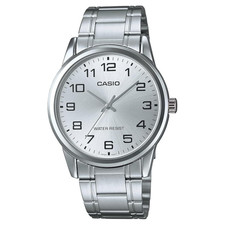 Casio MTP-V001D-7BUDF Men's Standard Stainless Steel Silver Dial Watch, Gray