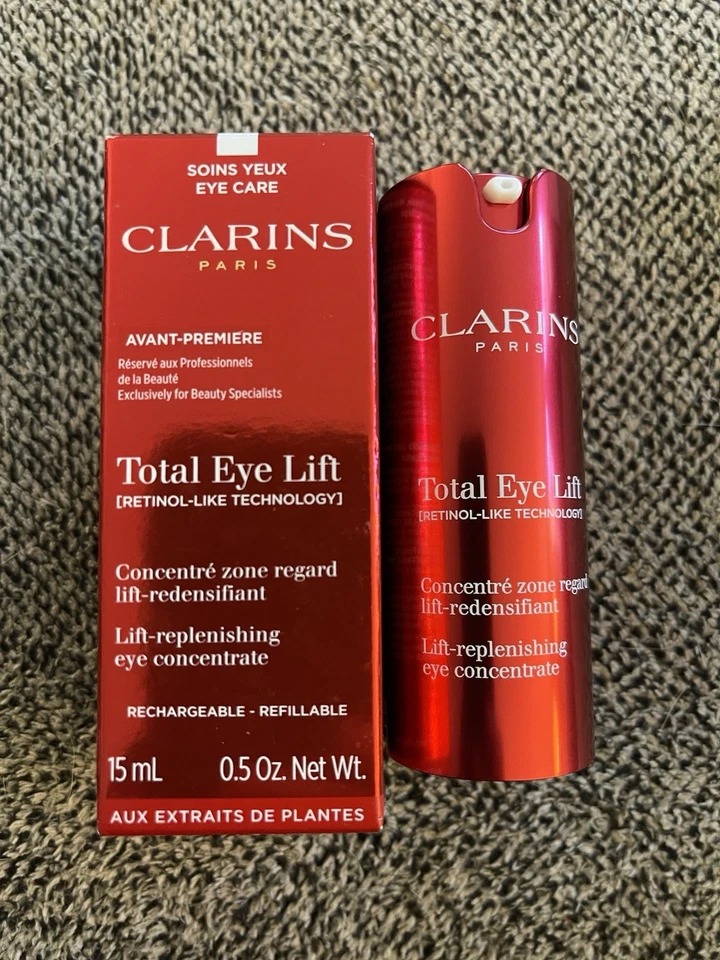 Clarins Total Eye Lift - Concentrado de ojos reabastecedor de elevación 0,5 OZ - Nuevo en caja Foto 2 de 2
