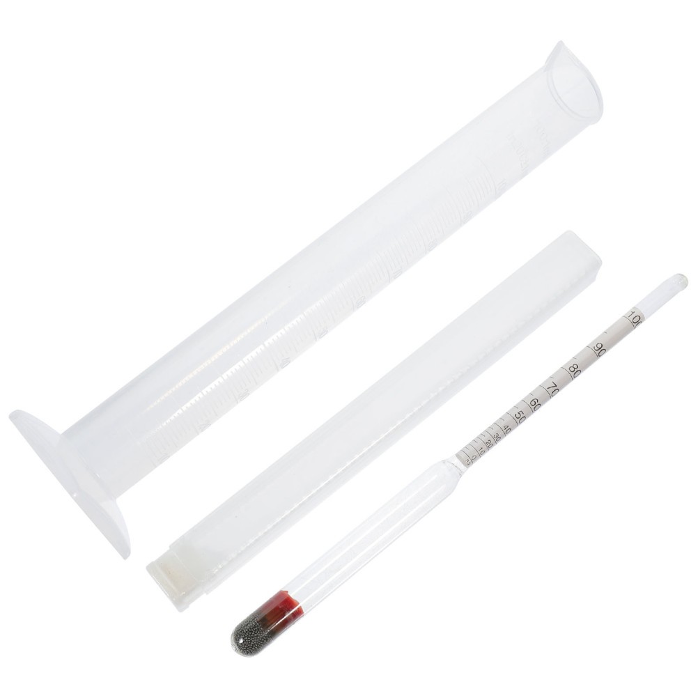 Set Of Alcohol Hydrometer And Test Cylinder For Beer Brewing And Wine Making Kit