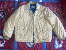 VTG Lee Storm Rider Mens Full Zip Puffer Jacket Size Large Beige Made In USA