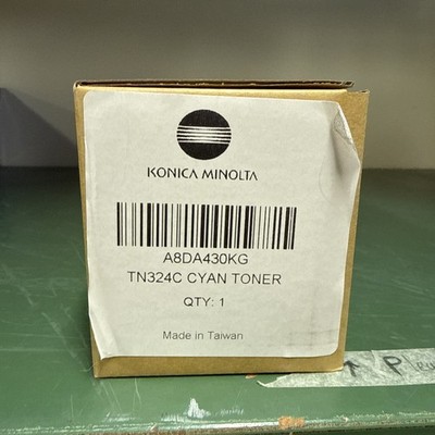 Konica Minolta TN324C (ABDA430) Cyan Toner Cartridge NEW Sealed C308/C258/C368