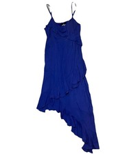 Angie Blue Sundress Asymmetrical Ruffled Ladies Small NWT