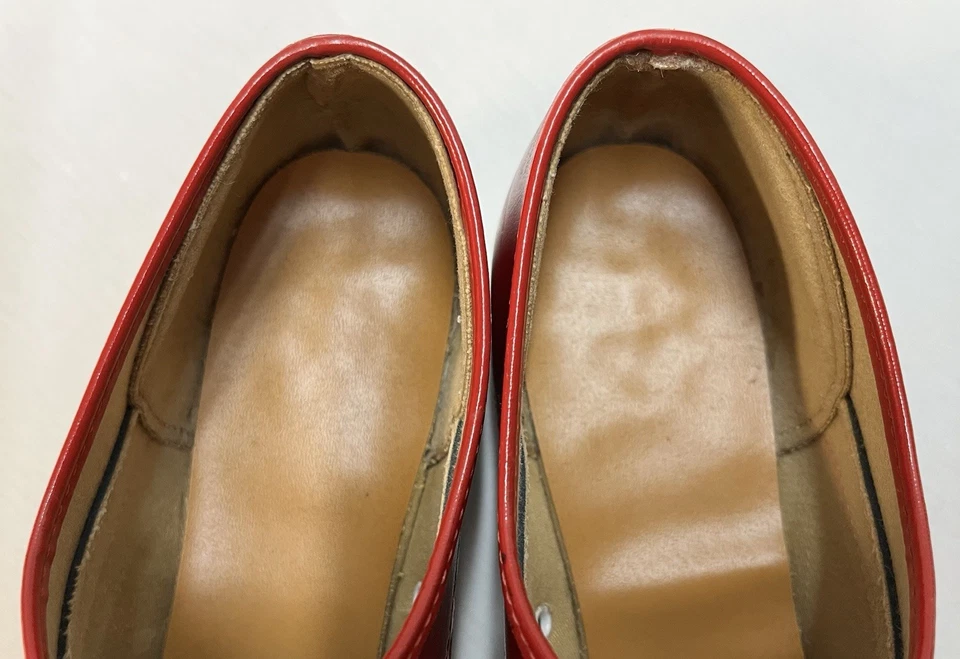 Vintage Brunswick Bowling Shoes Women’s Sz 7-7.5 Red Blue Oxford EUC Rockabilly - Image 4 of 4