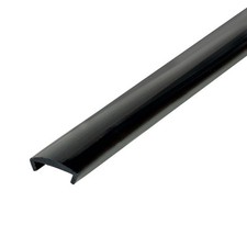 Outwater Plastics 1/2'' Flexible PVC U Channel Moulding High-Gloss Black