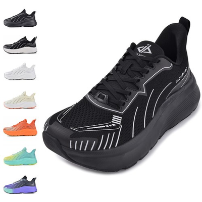 #ad JACKSHIBO Men#x27;s Lace Up Hands Free Wide Toe Box Shoes Arch Support Wide Sneakers $39.99