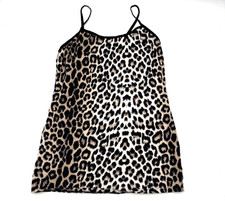 Vintage 90s Y2K rue21 Leopard Print Stretch Cami Jr XL Made in USA - Bratz Sexy