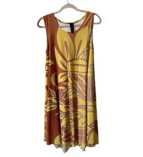 Kini Zamora Designer Made In Hawaii Aloha Flora Tank Mini Dress 2XL Flowy Party