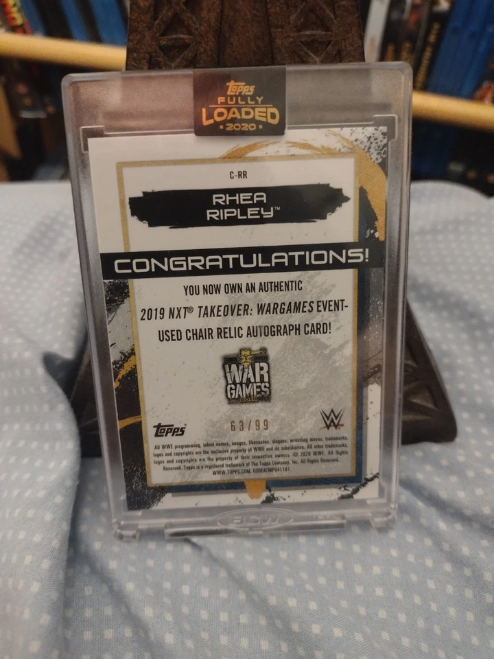 2020 Topps Fully Loaded #C-RR Rhea Ripley Auto Chair Relic /99 - Image 2 of 2