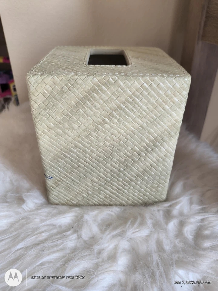 "Tommy Bahama Home Montauk Drifter verde caja cubierta hoja de palma 6,5"" X 5,5""" Foto 3 de 4