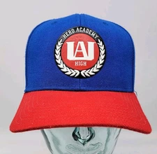 My Hero ACADEMIA High Hat BioWorld Snapback Manga Anime Cap Blue Superhero