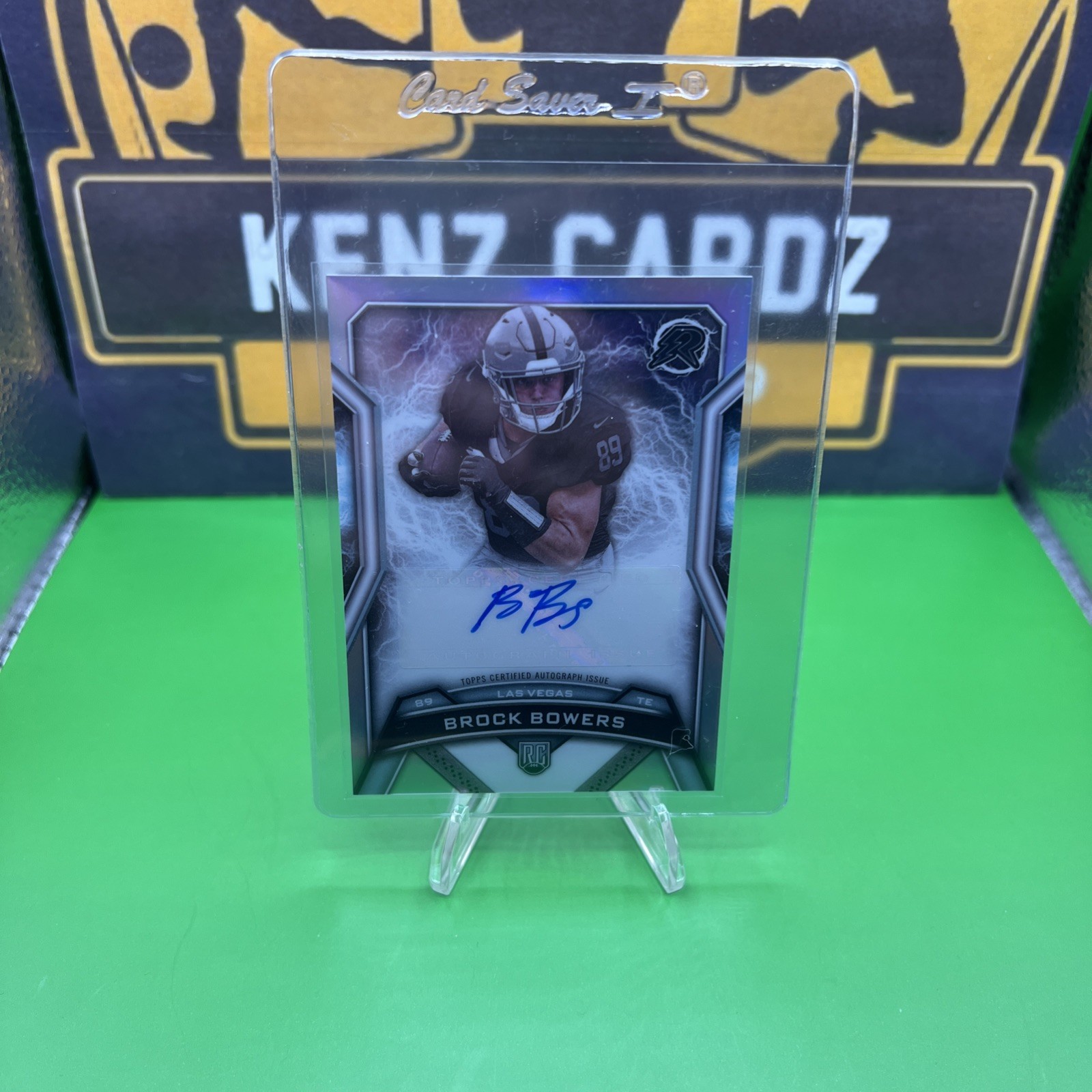 2024 Topps Resurgence Brock Bowers RC Auto Refractor 📈 *READY TO GRADE* 💎 SP