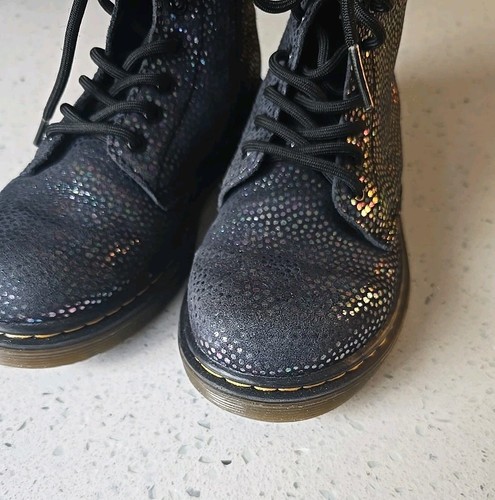 Dr. Martens 1460 Metallic Suede Iridescent Boot Pascal Lace Up Size EU 33 US 2 - Picture 9 of 12