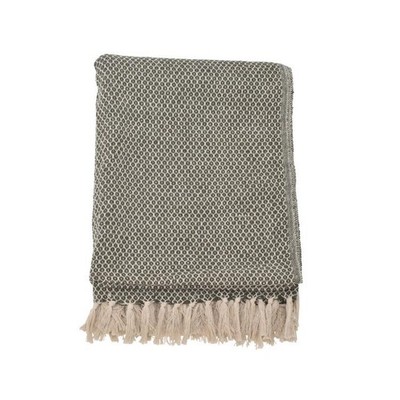 Plaid, dunkelgrün aus Baumwolle, 2128000