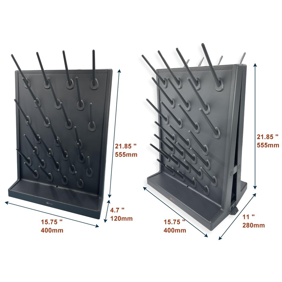 54 Pegs Laboratory Drying Rack Wall Mount Bench Top Lab Glassware ...