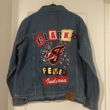 FISLL Women’s XL Indiana Fever Caitlin Clark Player Denim Jacket w/ tag 
