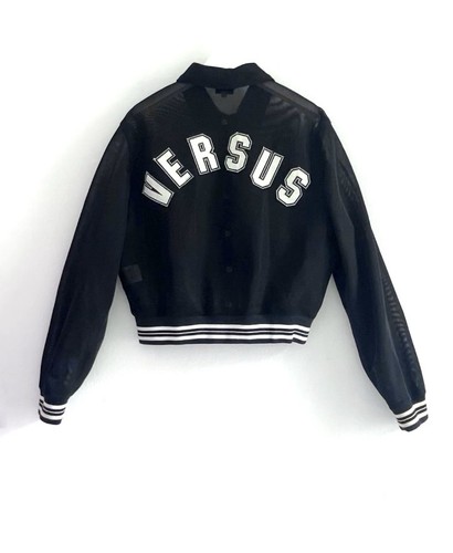 Versus Versace, ULTRA RARE C. 1995 / 1996 GIANNI VERSACE VERSUS VINTAGE SHEER MESH NET JACKET S