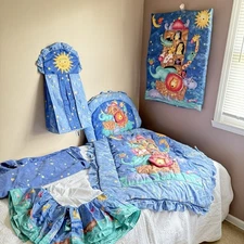 Vintage 90’s Noah’s Ark Baby Room Set Quilt Diaper Holder Etc Viv Eisner Hess