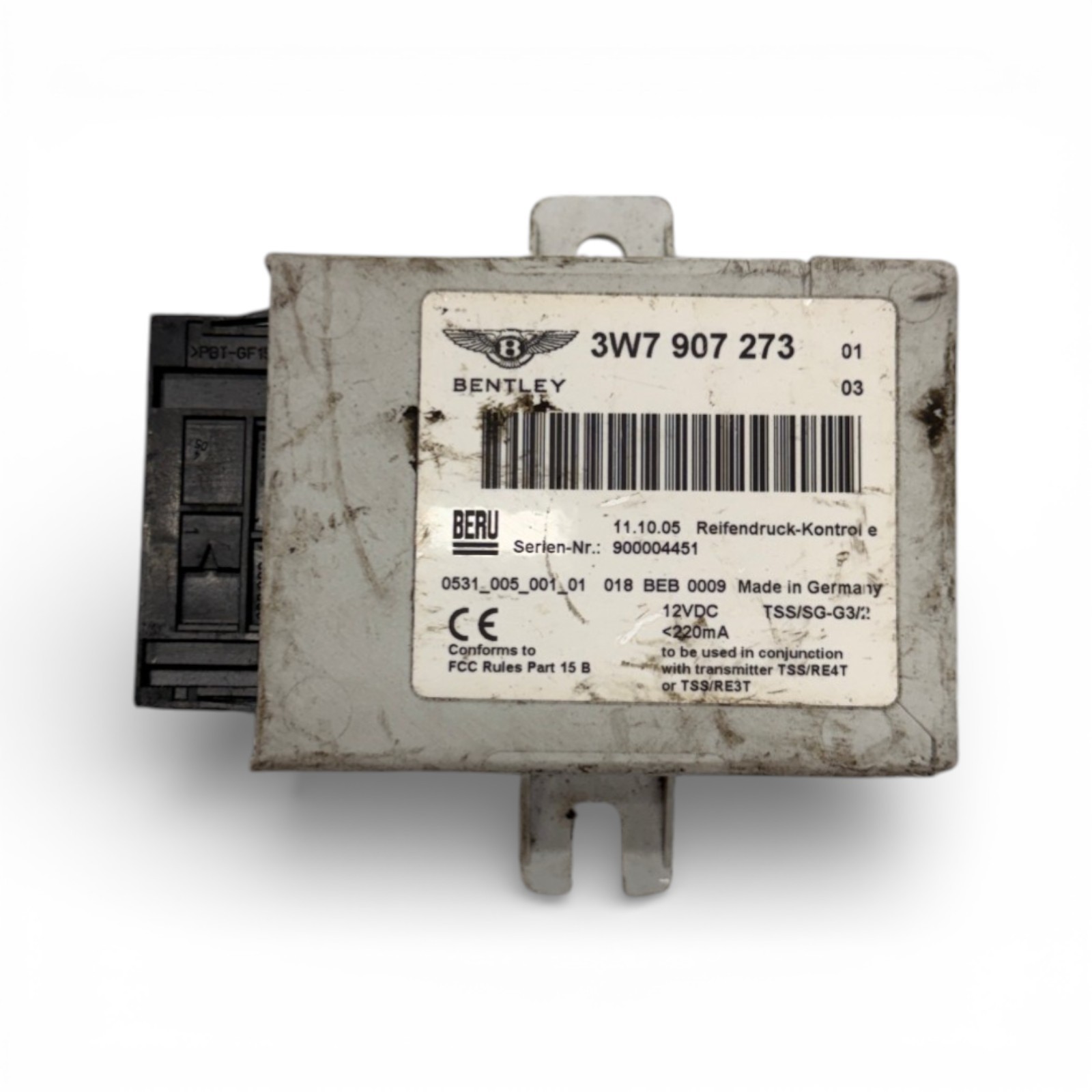 03-12 Bentley Continental GT GTC Tire Pressure Monitor Module TPMS OEM,3W7907273
