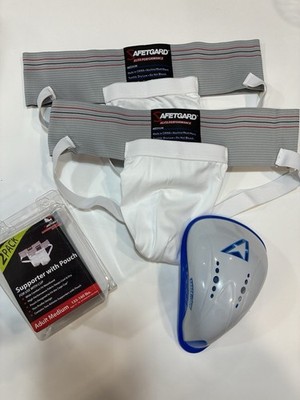 New Vintage Safetgard 2 Pk Men's Athletic Supporter Jockstrap With AllStar Cup 