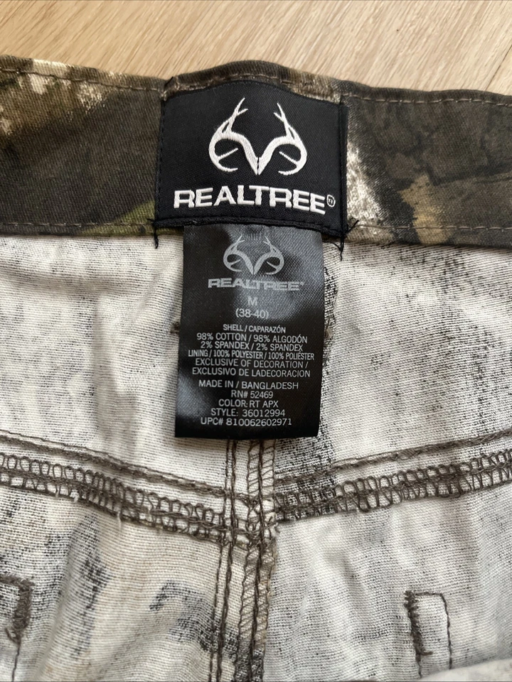 RealTree Edge Stretch Waist 6 Pocket Camo Cargo Hunting Pants Men’s M New - Image 3 of 4